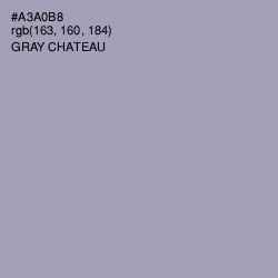 #A3A0B8 - Gray Chateau Color Image